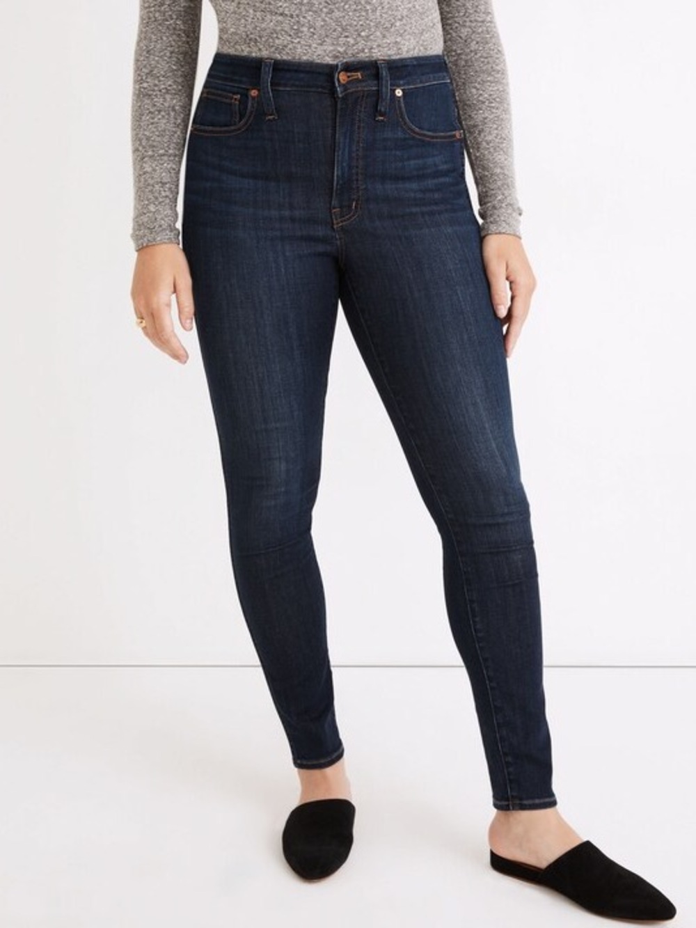 Madewell Curvy High-Rise Skinny Jeans in Woodland Wash: TENCEL Denim Edition 27